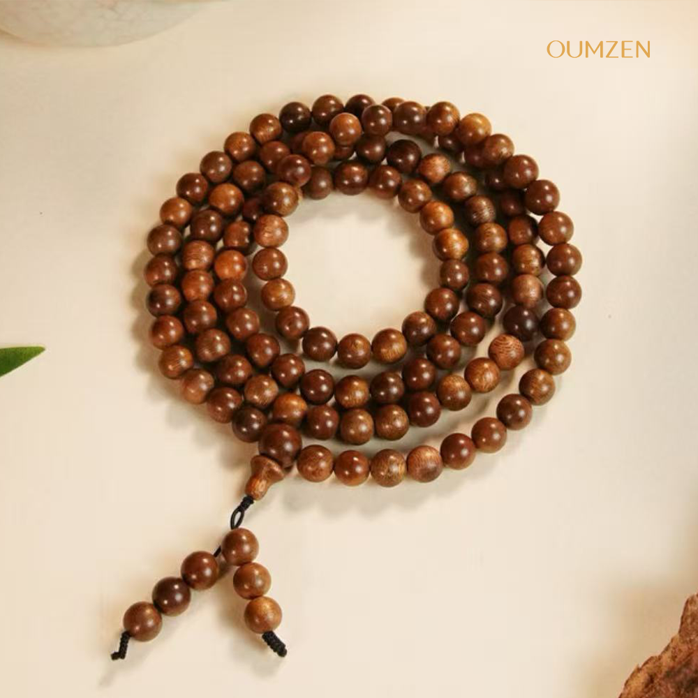 8mm沉香108顆素圈手串