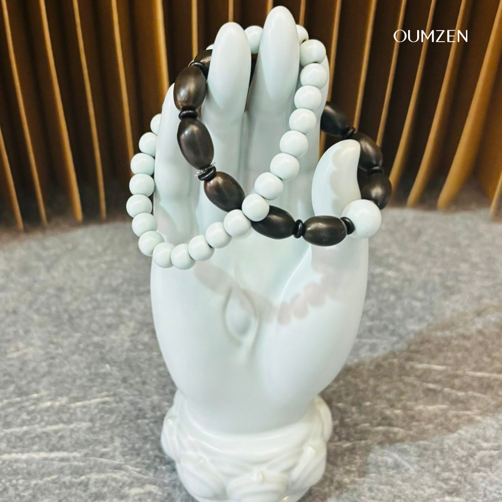 天然精選蓮子汝窑手串雙圈精配