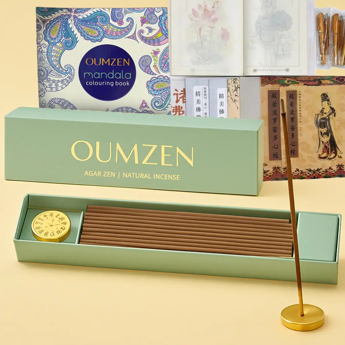 寂古沉天然古法線香 繪畫本套裝