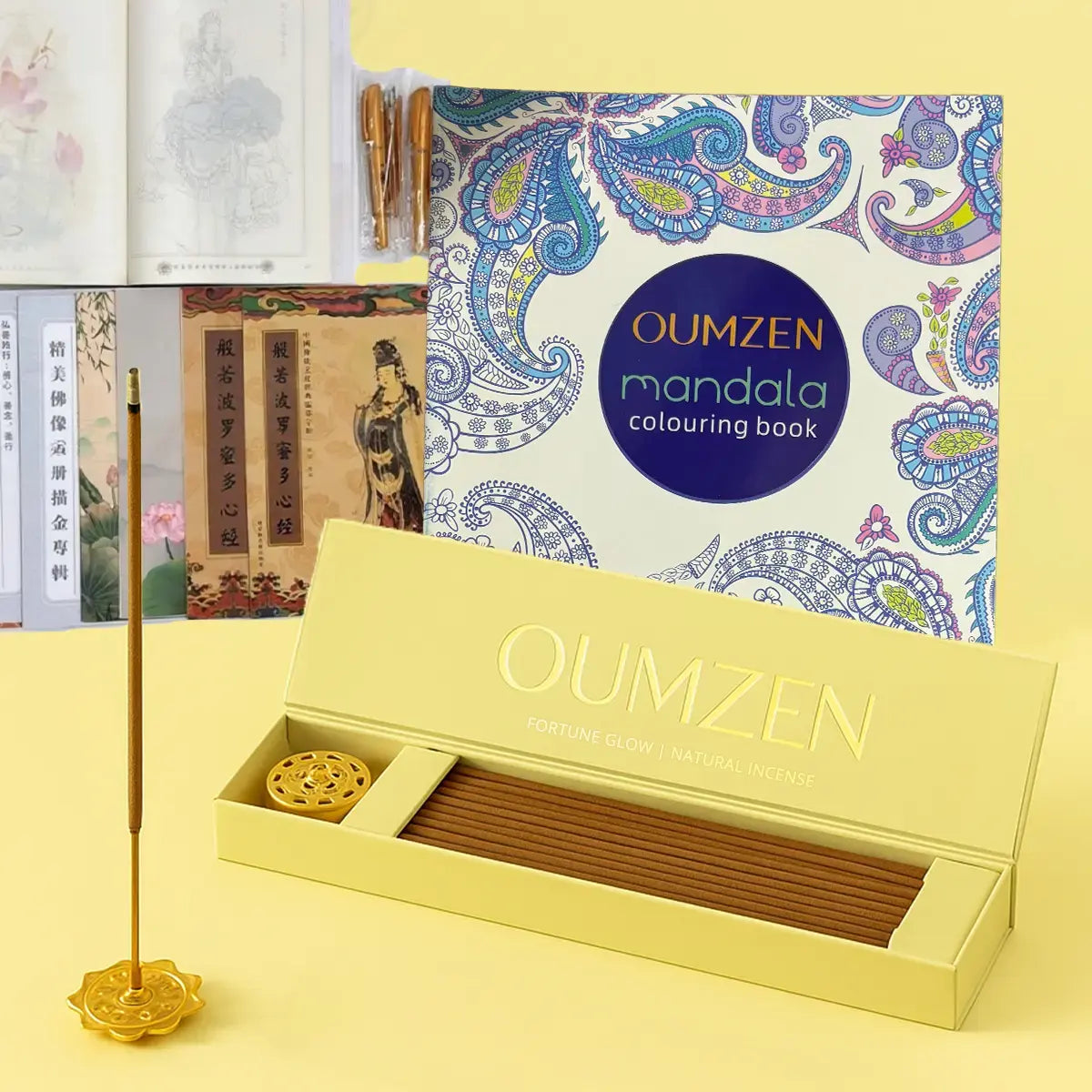 晟金緣天然古法線香 繪畫本套裝